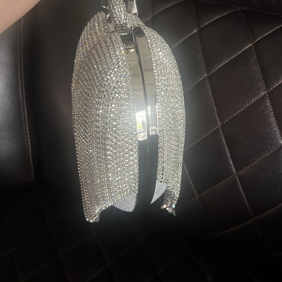 SWEETV Womens Rhinestone Heart Purse,Sparkly Evening Clutch Bag - Picture 5 of 5